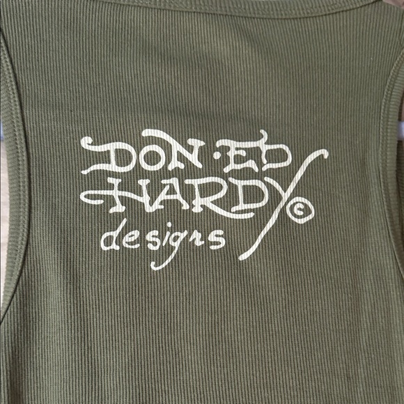 Ed Hardy Olive Graphic Tank - Picture 5 of 6